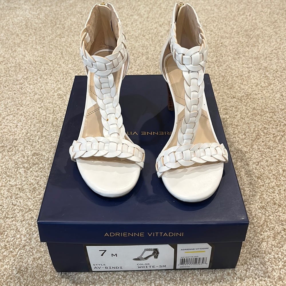 Adrienne Vittadini high heel sandal in white